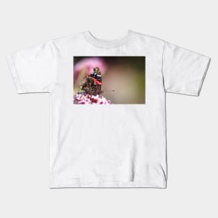 Red Admiral Butterfly Kids T-Shirt